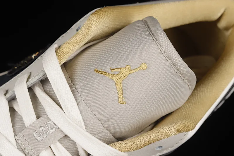 All categories Air Jordan Jordan series basketball shoes Air Jordan 1 Low G version pure original Air Jordan 1 Low AJ1 Joe 1 black and gray satin sports culture basketball shoes DV1762-001